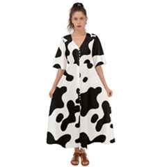 Cow Pattern Kimono Sleeve Boho Dress by BangZart