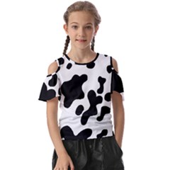 Cow Pattern Kids  Butterfly Cutout Tee by BangZart