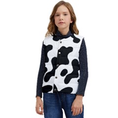 Cow Pattern Kid s Short Button Up Puffer Vest	