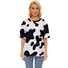 Cow Pattern Oversized Basic Tee by BangZart