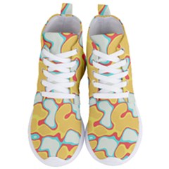 Retro Art Urban Grunge Pattern Women s Lightweight High Top Sneakers