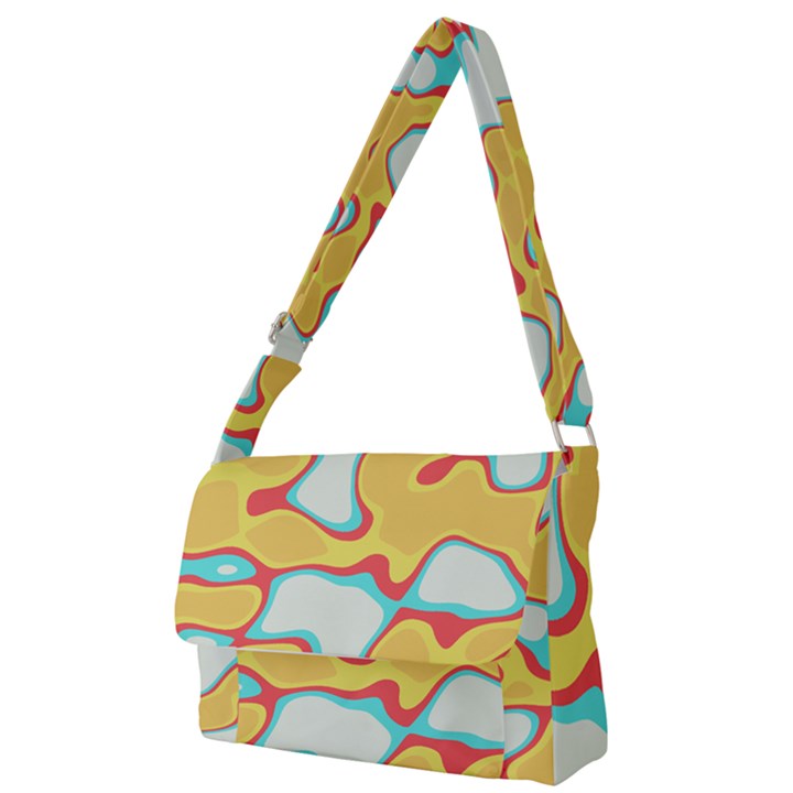 Retro art urban grunge pattern Full Print Messenger Bag (S)