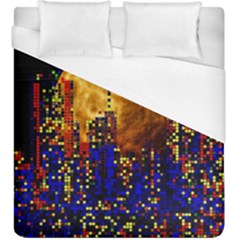 Skyline Frankfurt Abstract Moon Duvet Cover (king Size)