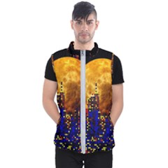 Skyline Frankfurt Abstract Moon Men s Puffer Vest