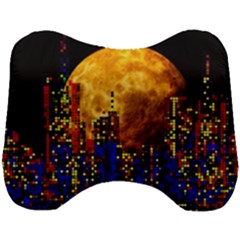 Skyline Frankfurt Abstract Moon Head Support Cushion