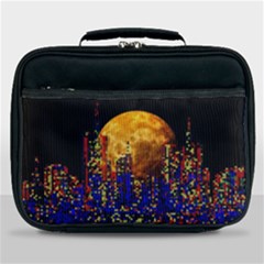 Skyline Frankfurt Abstract Moon Lunch Bag by Jancukart