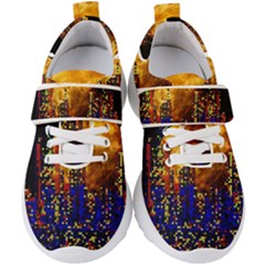 Skyline Frankfurt Abstract Moon Kids  Velcro Strap Shoes