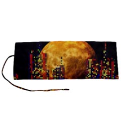 Skyline Frankfurt Abstract Moon Roll Up Canvas Pencil Holder (s)