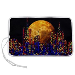 Skyline Frankfurt Abstract Moon Pen Storage Case (s) by Jancukart