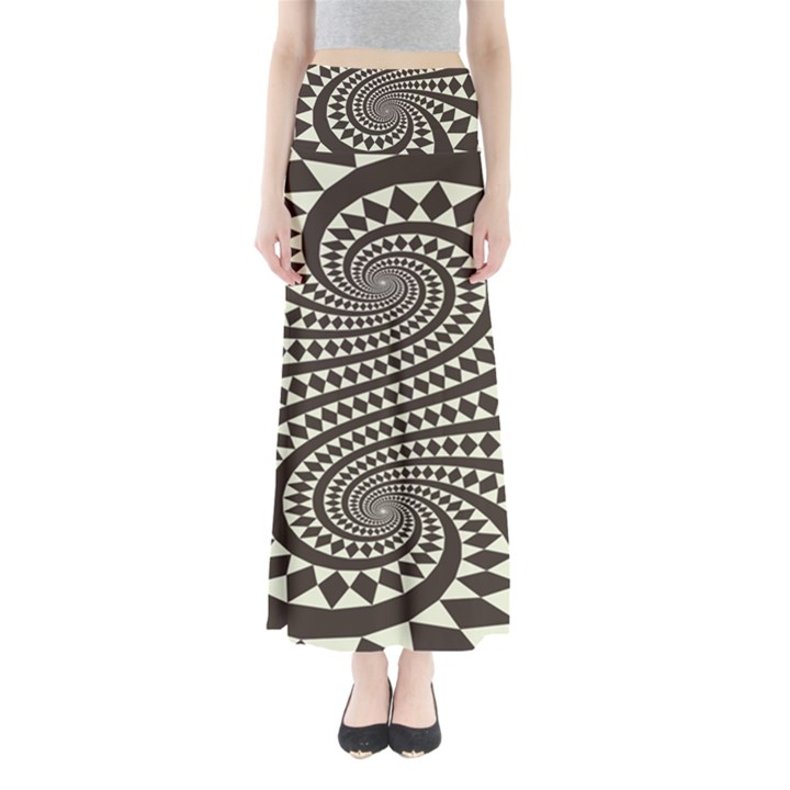 Retro-form-shape-abstract Full Length Maxi Skirt