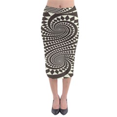 Retro-form-shape-abstract Midi Pencil Skirt