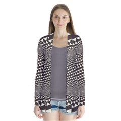 Retro-form-shape-abstract Drape Collar Cardigan