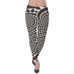 Retro-form-shape-abstract Velvet Leggings