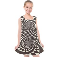 Retro-form-shape-abstract Kids  Cross Back Dress by Jancukart