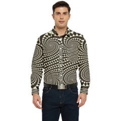 Retro-form-shape-abstract Men s Long Sleeve Pocket Shirt 