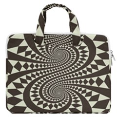 Retro-form-shape-abstract Macbook Pro 16  Double Pocket Laptop Bag 