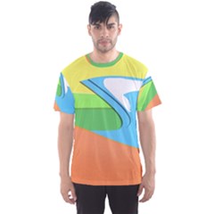 Waves-beach-sun-sea-water-sky Men s Sport Mesh Tee