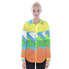 Waves-beach-sun-sea-water-sky Womens Long Sleeve Shirt