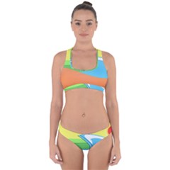 Waves-beach-sun-sea-water-sky Cross Back Hipster Bikini Set