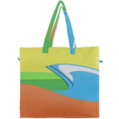 Waves-beach-sun-sea-water-sky Canvas Travel Bag