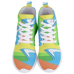 Waves-beach-sun-sea-water-sky Women s Lightweight High Top Sneakers by Jancukart