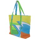 Waves-beach-sun-sea-water-sky Zip Up Canvas Bag View1