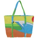 Waves-beach-sun-sea-water-sky Zip Up Canvas Bag View3