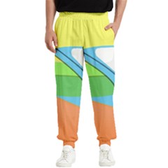 Waves-beach-sun-sea-water-sky Men s Elastic Waist Pants