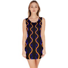 Pattern Abstract Wwallpaper Waves Bodycon Dress