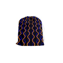 Pattern Abstract Wwallpaper Waves Drawstring Pouch (small)