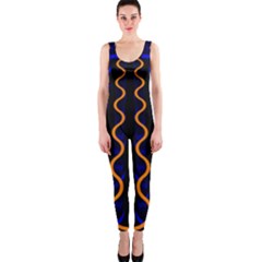 Pattern Abstract Wwallpaper Waves One Piece Catsuit by Jancukart