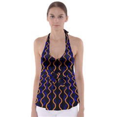 Pattern Abstract Wwallpaper Waves Babydoll Tankini Top by Jancukart