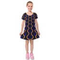 Pattern abstract wwallpaper waves Kids  Short Sleeve Velvet Dress View1