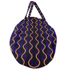 Pattern Abstract Wwallpaper Waves Giant Round Zipper Tote