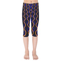 Pattern Abstract Wwallpaper Waves Kids  Capri Leggings 