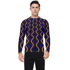 Pattern Abstract Wwallpaper Waves Men s Long Sleeve Rash Guard by Jancukart