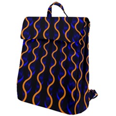 Pattern Abstract Wwallpaper Waves Flap Top Backpack by Jancukart