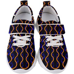 Pattern Abstract Wwallpaper Waves Kids  Velcro Strap Shoes