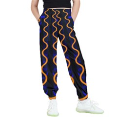 Pattern Abstract Wwallpaper Waves Kids  Elastic Waist Pants