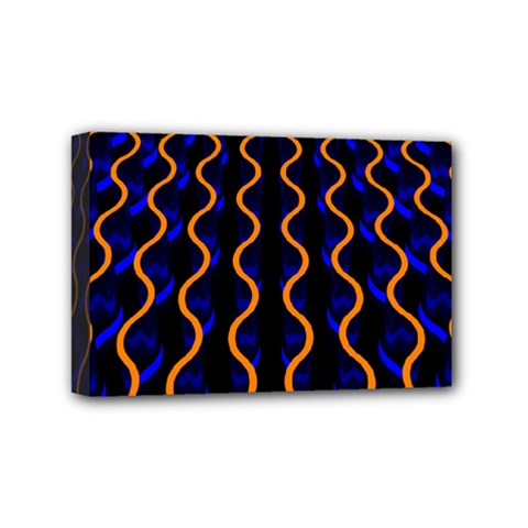 Pattern Abstract Wallpaper Waves Mini Canvas 6  X 4  (stretched)