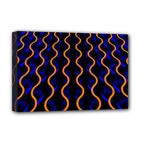 Pattern Abstract Wallpaper Waves Deluxe Canvas 18  X 12  (stretched)