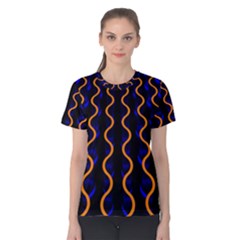 Pattern Abstract Wallpaper Waves Women s Cotton Tee