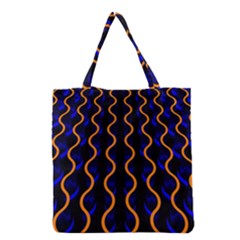 Pattern Abstract Wallpaper Waves Grocery Tote Bag