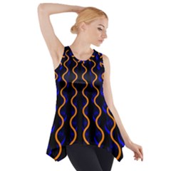 Pattern Abstract Wallpaper Waves Side Drop Tank Tunic