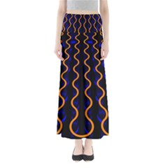 Pattern Abstract Wallpaper Waves Full Length Maxi Skirt