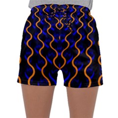 Pattern Abstract Wallpaper Waves Sleepwear Shorts