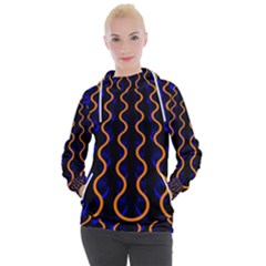 Pattern Abstract Wallpaper Waves Women s Hooded Pullover