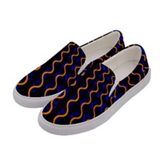 Pattern Abstract Wallpaper Waves Women s Canvas Slip Ons