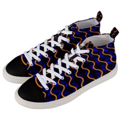 Pattern Abstract Wallpaper Waves Men s Mid-top Canvas Sneakers