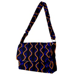 Pattern Abstract Wallpaper Waves Full Print Messenger Bag (s)